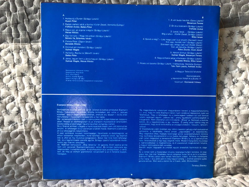 Holdas Éj A Dunán... - Eisemann Mihály Dalai - Bessenyei Ferenc, Kalmár Magda, Huszti Péter, Felföldi Anikó, Benedek Miklós, Sztankay István, es masok... / Qualiton LP Stereo 1983 / SLPM 16657