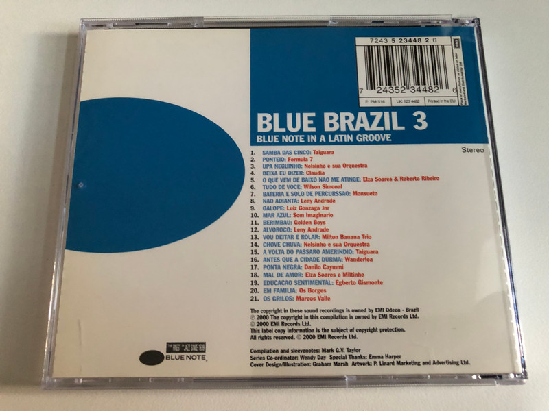 Blue Brazil Vol. 3 (Blue Note In A Latin Groove) / Blue Note Audio CD 2000 Stereo / 724352344826