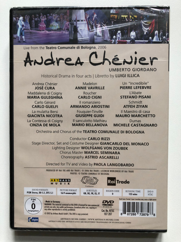 Andrea Chénier - Teatro Comunale di Bologna DVD (807280728798) 