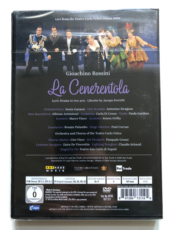 Gioachino Rossini: La Cenerentola (2 DVDs) (807280731194)