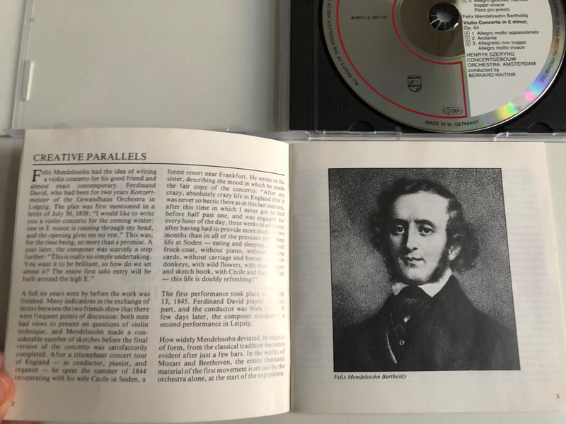 Brahms, Mendelssohn - Violin Concertos = Violinkonzerte - Henryk Szeryng, Concertgebouw Orchestra, Amsterdam, Bernard Haitink / Philips Audio CD / 416 438-2