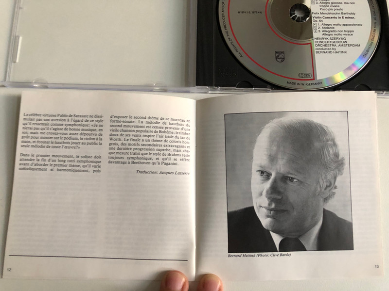 Brahms, Mendelssohn - Violin Concertos = Violinkonzerte - Henryk Szeryng, Concertgebouw Orchestra, Amsterdam, Bernard Haitink / Philips Audio CD / 416 438-2