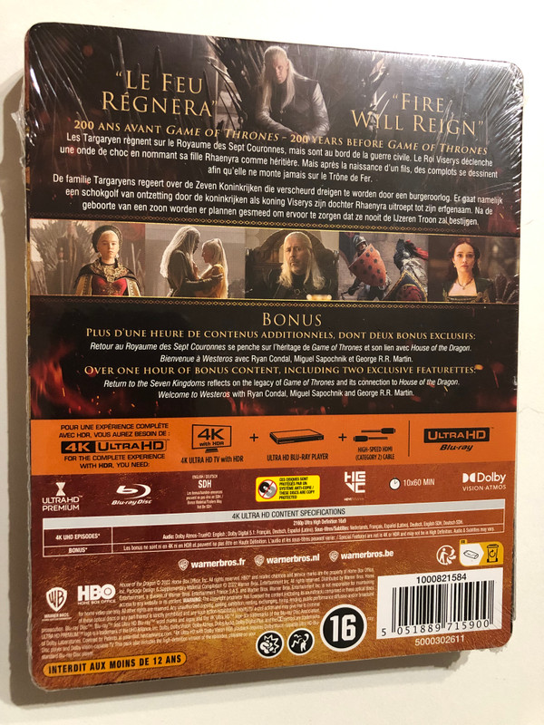 4K ULTRA HD: HBO Original Game of Thrones - House of the Dragon (5051889715900)