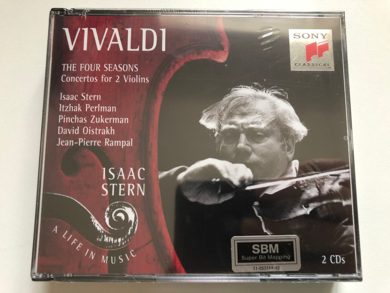 Vivaldi - The Four Seasons; Concertos For 2 Violins - Isaac Stern, Itzhak Perlman, Pinchas Zukerman, David Oistrakh, Jean-Pierre Rampal / Sony Classical 2x Audio CD 1995 / SM2K 66472