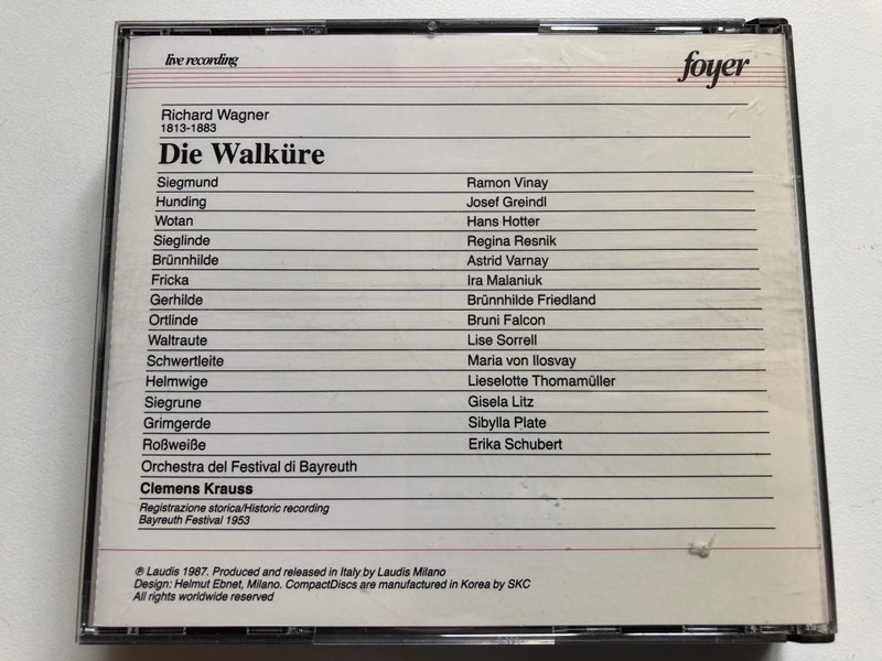 Richard Wagner: Der Ring Des Nibelungen - Clemens Krauss / Foyer 15x Audio CD, Box Set 1987 / 15-CF 2011