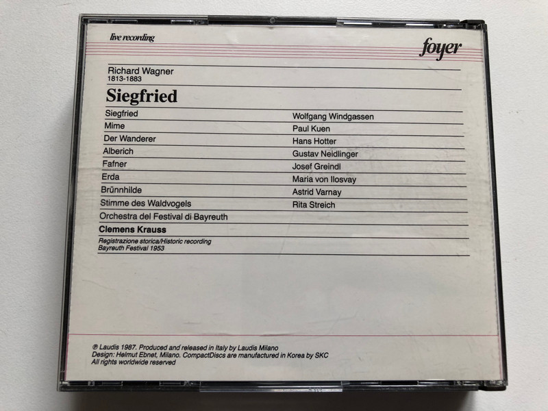 Richard Wagner: Der Ring Des Nibelungen - Clemens Krauss / Foyer 15x Audio CD, Box Set 1987 / 15-CF 2011