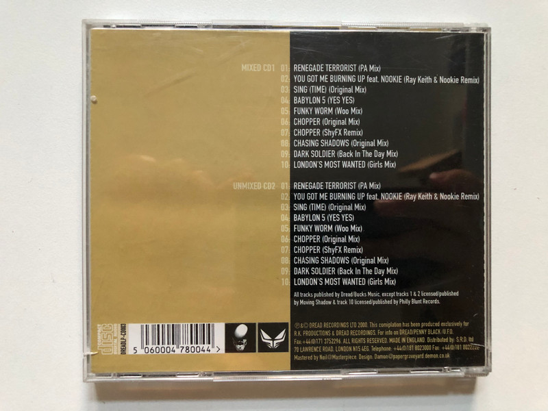 Ray Keith presents Vintage Dread 2000 - A Limited Edition Double CD Of Classic D+B Including: Renegade Terrorist, Dark Soldier & Chopper (Original/Remix) / Dread Recordings 2x Audio CD 2000 / DREADLP-CD003