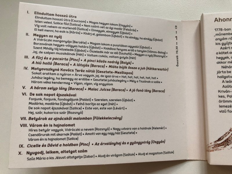 Szvorák Katalin – Hazagondolás (Palóc Dalok, Mesék, Mondák, Hiedelmek) / REP 2x Audio CD