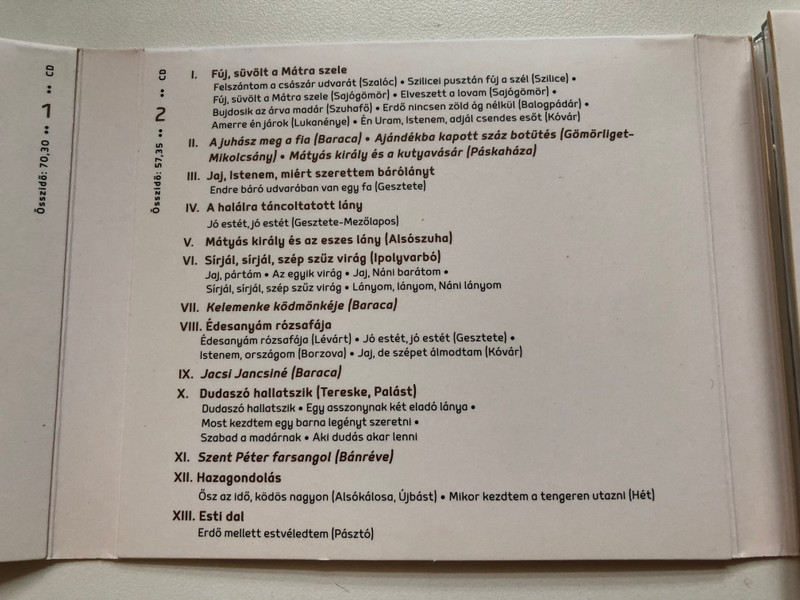 Szvorák Katalin – Hazagondolás (Palóc Dalok, Mesék, Mondák, Hiedelmek) / REP 2x Audio CD (5999541753368)