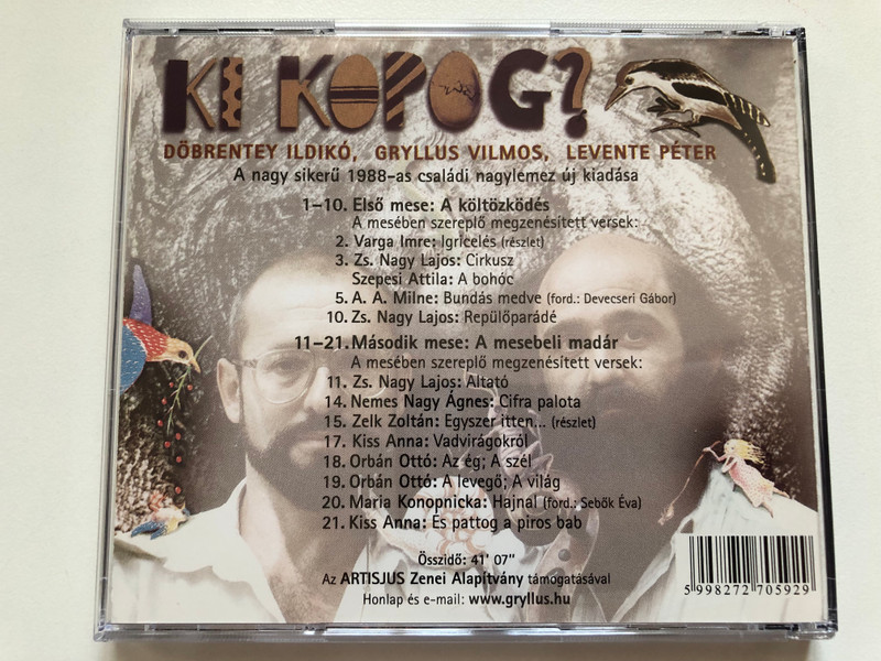 Levente Péter, Gryllus Vilmos - Ki Kopog? / Treff Audio CD 2004 / TRCD 007
