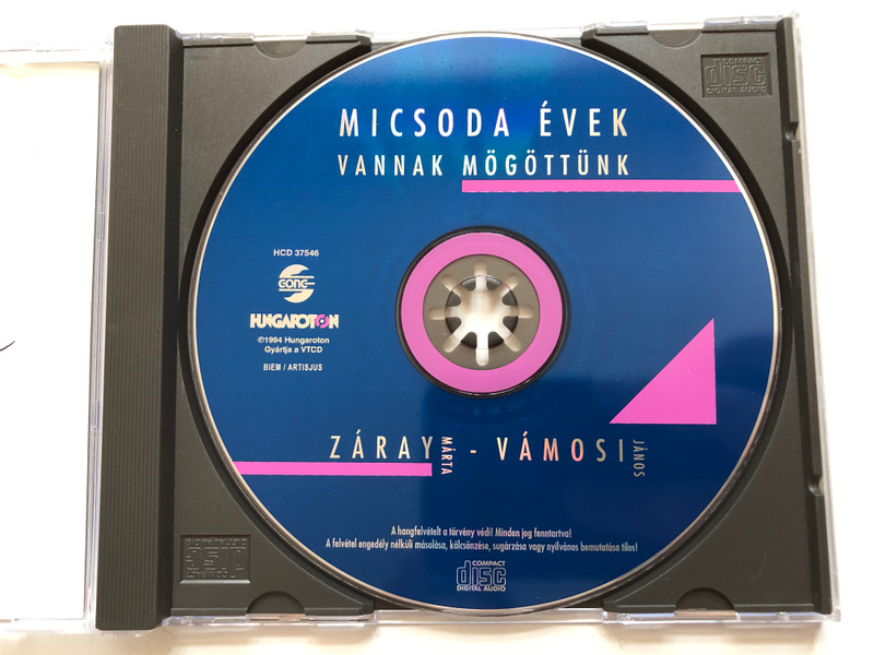 Micsoda Évek Vannak Mögöttünk - Záray Marta, Vámosi Janos / Hungaroton-Gong Audio CD 1992 / HCD 37546 (5991813754622)