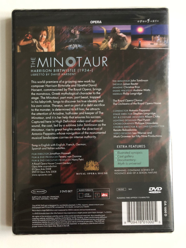 Harrison Birtwistle: The Minotaur - Royal Opera House (2-DVD Set) (809478010005)