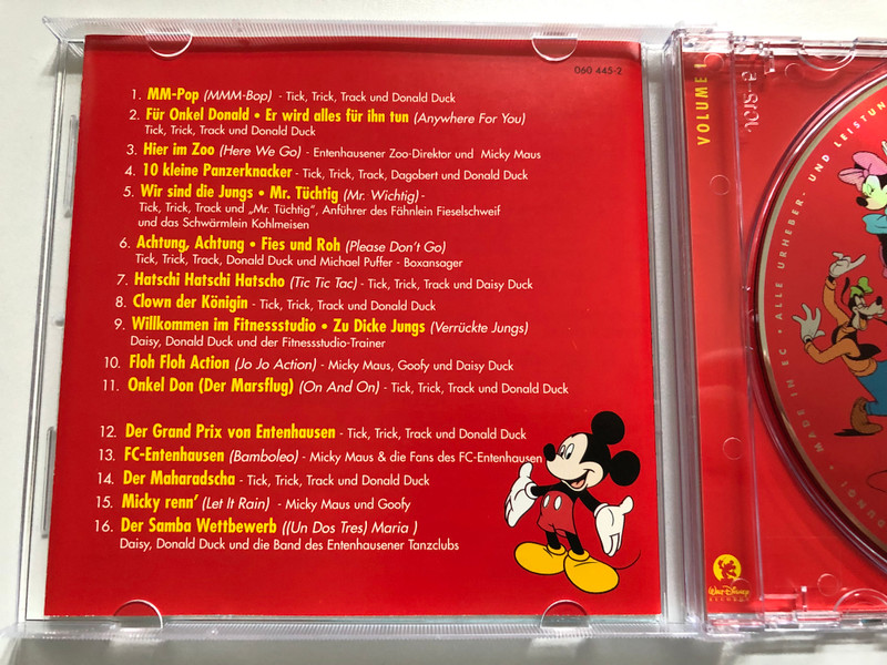 Mickys Mega Charts Vol. 1 / Walt Disney Records Audio CD 1997 Stereo / 060 445-2