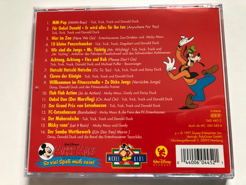 Mickys Mega Charts Vol. 1 / Walt Disney Records Audio CD 1997 Stereo / 060 445-2