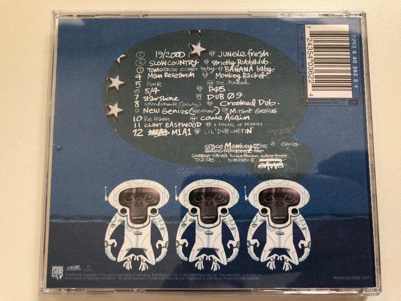 Spacemonkeyz versus Gorillaz – Laika Come Home / Astralwerks Audio CD 2002 / 724354036224