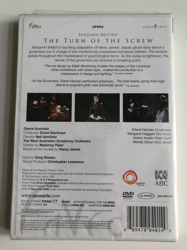 Benjamin Britten - The Turn of the Screw: Opera Australia DVD (809478040149)