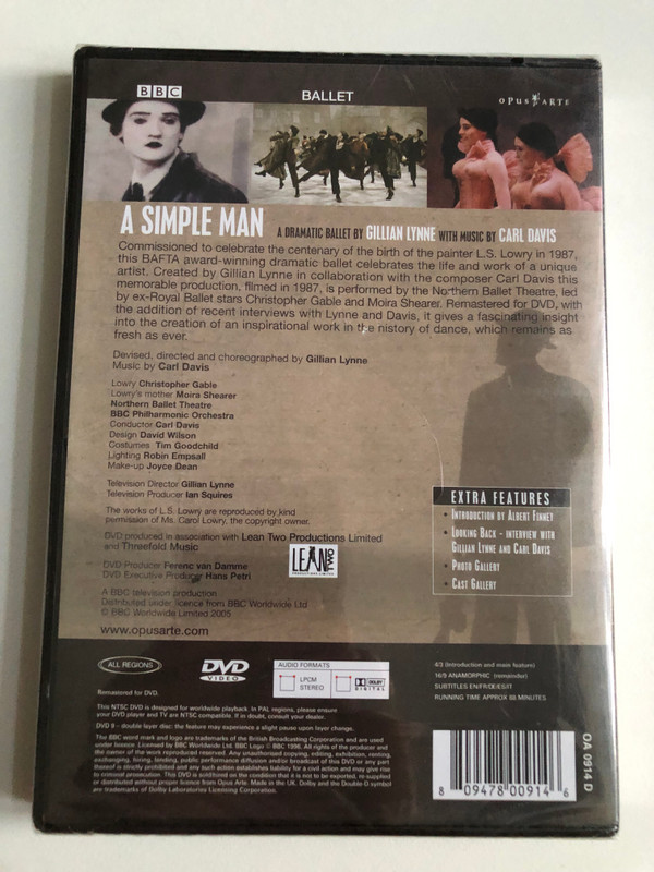 A Simple Man - A Dramatic Ballet by Gillian Lynne (DVD) (809478009146)