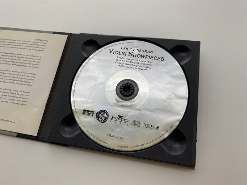 Erick Friedman: Violin Showpieces - London Symphony Orchestra, Sir Malcolm Sargent (conductor), Chicago Symphony Orchestra, Walter Hendl (conductor) / RCA Victor Red Seal Audio CD 2004 / 82876-62971-2