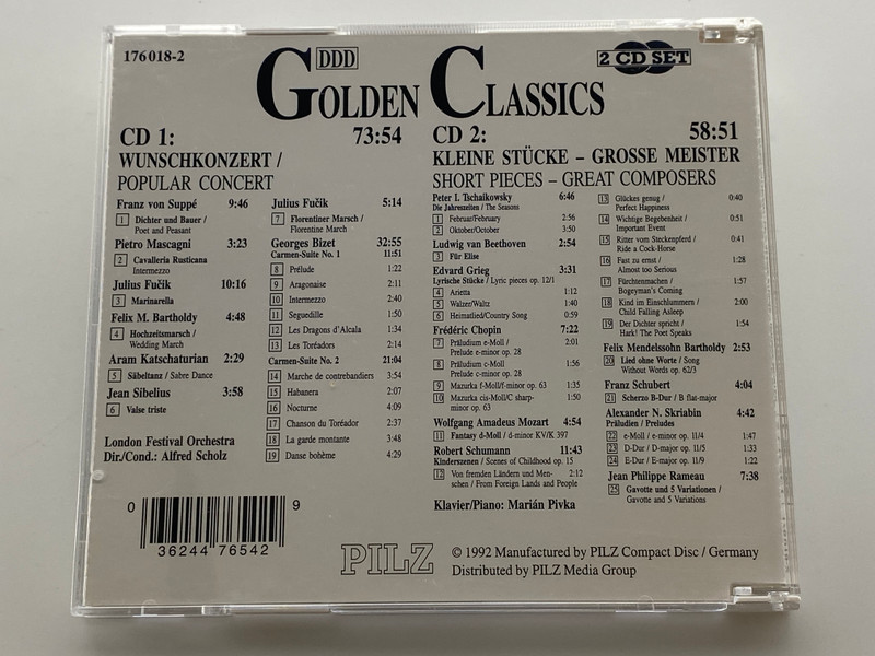Wunschkonzert = Popular Concert - Kleine Stücke = Short Pieces, Grosse Meister = Great Composers / Pilz 2x Audio CD 1992 / 176018-2