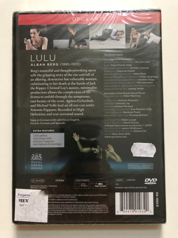 Alban Berg's Lulu - Royal Opera House by Opus Arte (2DVD) (809478010340)