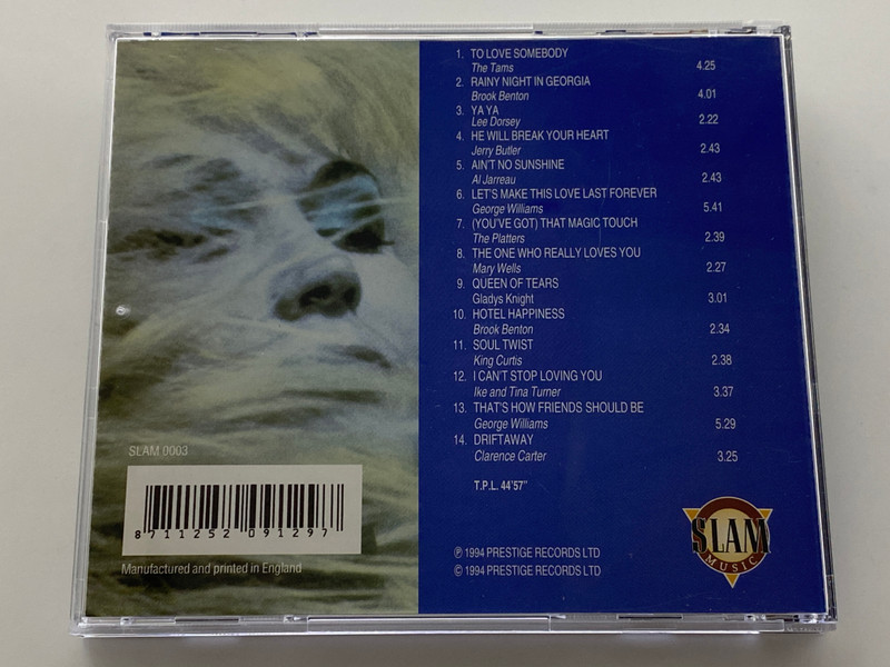 Blues Soul - Including: Rainy Night In Georgia, Ain't No SunshineQueen Of Tears & (You've Got) That Magic Touch / Slam Music Audio CD 1994 / SLAM 0003