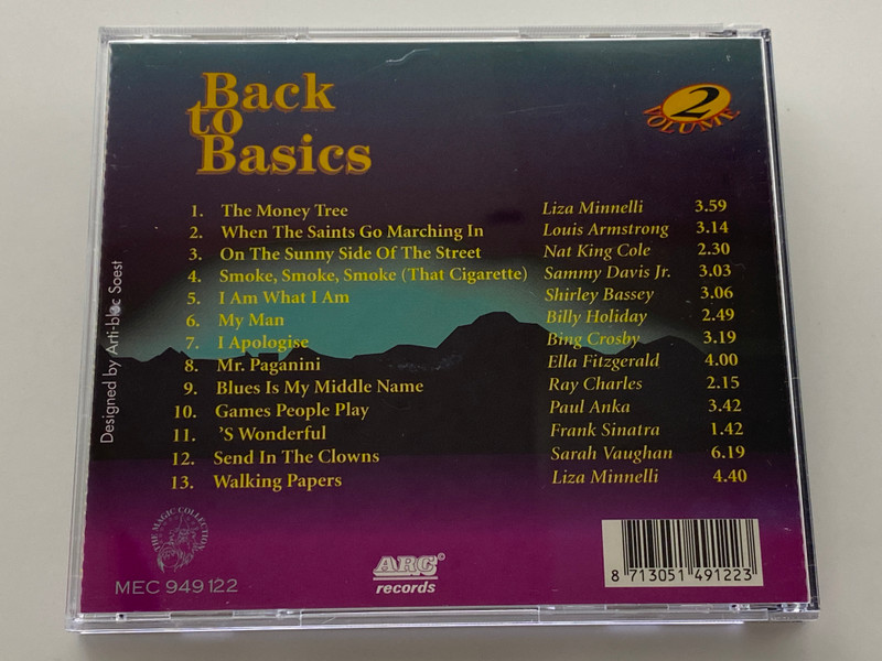 Back to Basics (volume 2) - With: Liza Minelli, Sammy Davis Jr., Ella Fitzgerald, Ray Charles, Paul Anka / The Magic Collection Audio CD / MEC 949 122