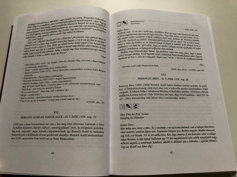 DÉRY ARCHIVE: Correspondence of Tibor Déry 1/B (1927-1935) (9789635066971) 