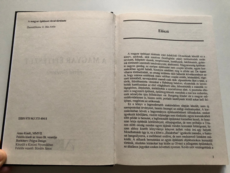 U. Bin Attila: A magyar építészet rövid története | A short history of Hungarian architecture (9789633754948)