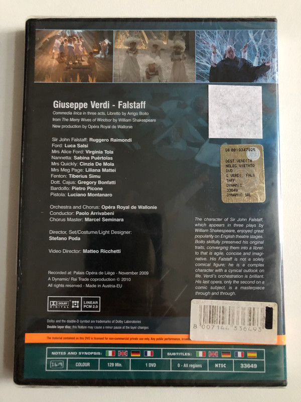 Giuseppe Verdi's Falstaff – A Masterful Opera Performance on DVD (8007144556493)