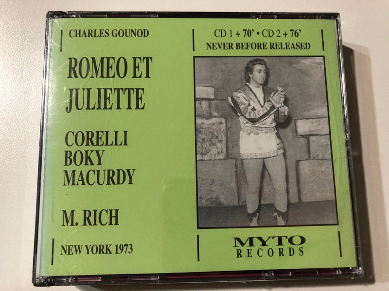 Charles Gounod: Romeo Et Juliette - Corelli, Boky, Macurdy, M. Rich / New York 1973 / MYTO Records 2x Audio CD 2001 / 011.236