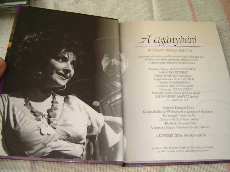 Ifj. Johann Strauss: A Ciganybaro – Hires Operettek, Konyv es CD / Johann Strauss II: The Gypsy Baron – Famous Operettas, Hungarian Language Book with CD 