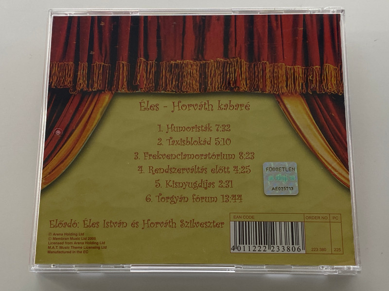 Eles-Horvath Kabare - Humoristak; Taxisblokad; Rendszervaltas elott / Arena Holding Audio CD 2005 / 223 380 (4011222233806)