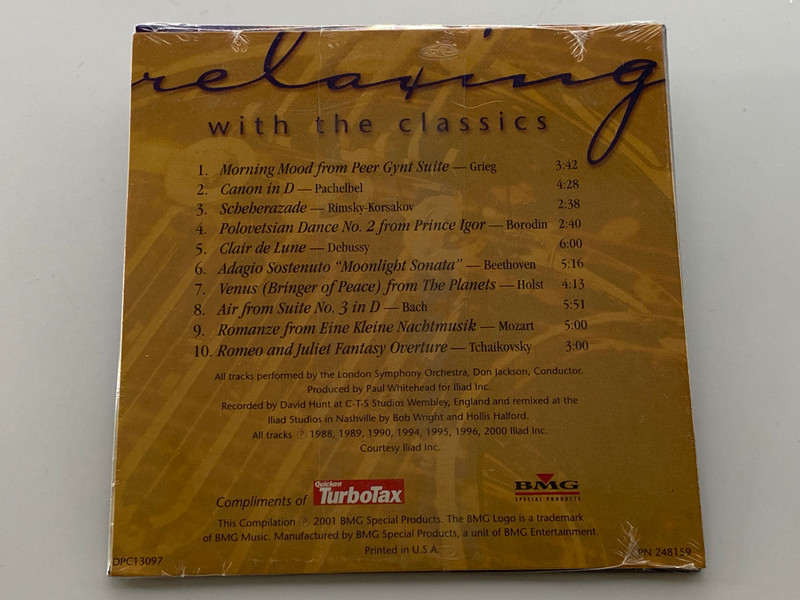 London Symphony Orchestra - Relaxing With The Classics / BMG Special Products Audio CD 2001 / DPC13097