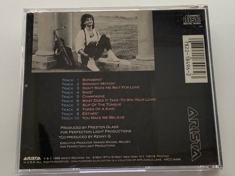 Kenny G – Duotones / Arista Audio CD 1986 / ARCD 8496