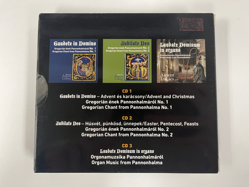 Gregorian enek es orgonamuzsika Pannonhalmarol = Gregorian Chant and Organ Music from Pannonhalma - Regens chori, orgona/organ: Ament Lukacs o. s. b. / 3x Audio CD
