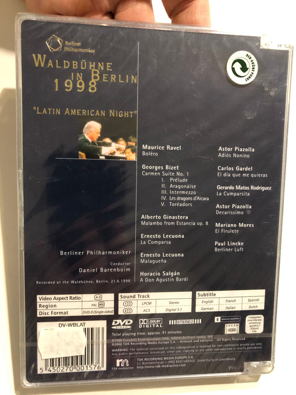 Berliner Philharmoniker - Latin American Night at Waldbühne Berlin (1998) (5450270001576)