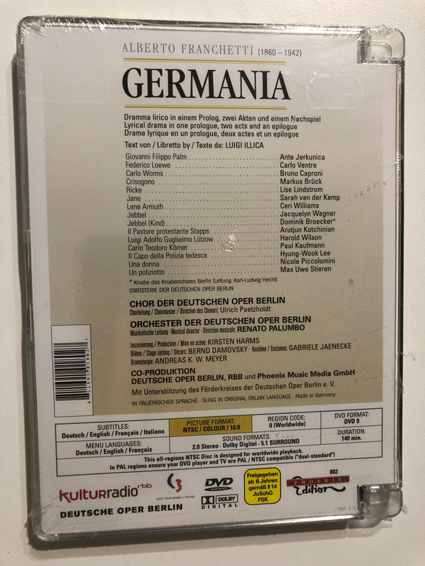 Alberto Franchetti - Germania - Deutsche Oper Berlin DVD (811691018027)