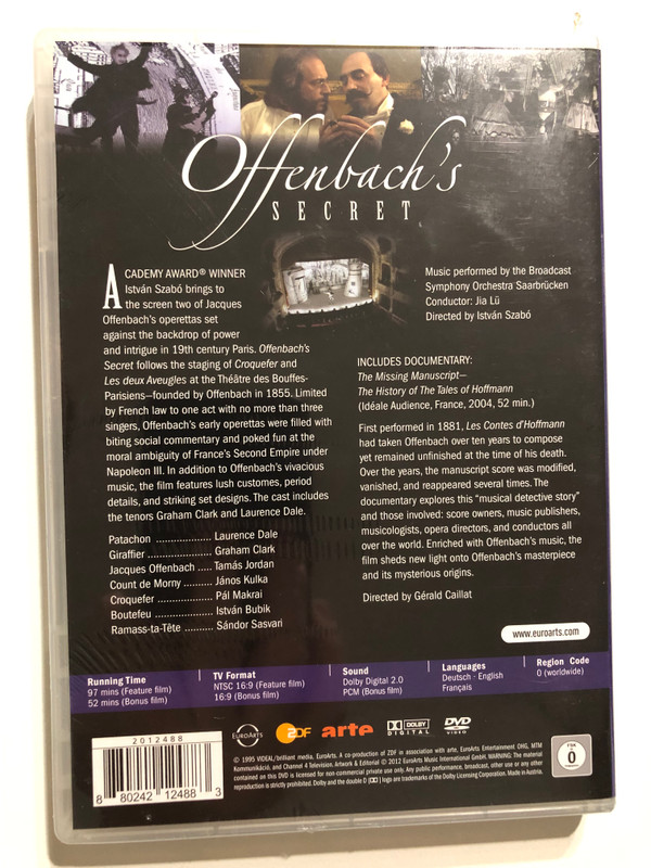 Offenbach's Secret - A Film by István Szabó DVD (880242124883)