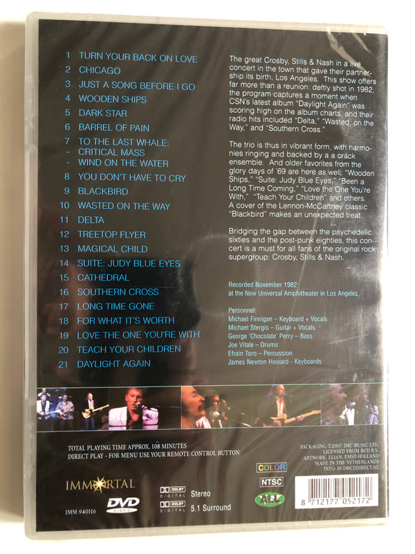 Crosby, Stills & Nash: Live in L.A. (DVD) (8712177052172)