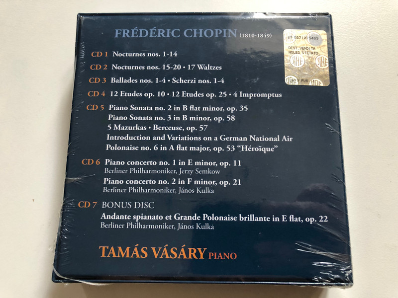 Tamás Vásáry Plays Chopin – A Masterful Collection | 7-CD collection (028948298365)