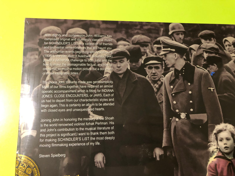 SCHINDLER'S LIST / Music from the Original Motion Picture Soundtrack / Analog Mastering Studio LP (4088005690201)