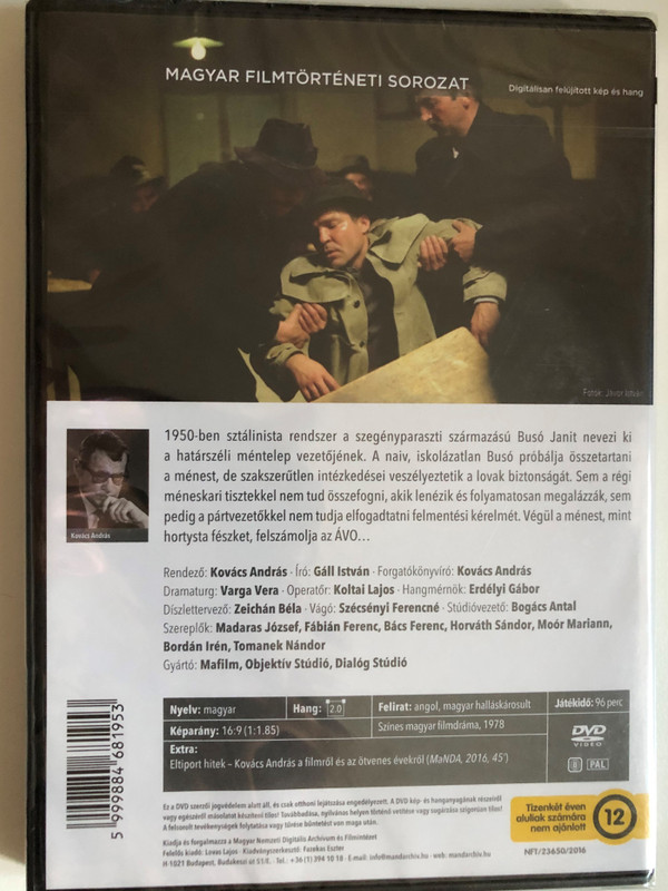A MÉNESGAZDA - KOVÁCS ANDRÁS  TERROR ÉS FORRADALOM 1949–1956  DVD Video (5999884681953)