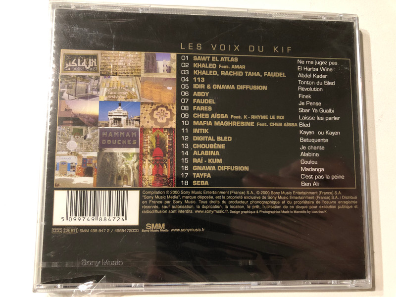 Collectif Raï – Les Voix du Kif  SAWT EL ATLAS, 113, KHALED, FAUDEL, R.TAHA, IDIR, ABDY, INTIK...  Audio CD (5099749884724)