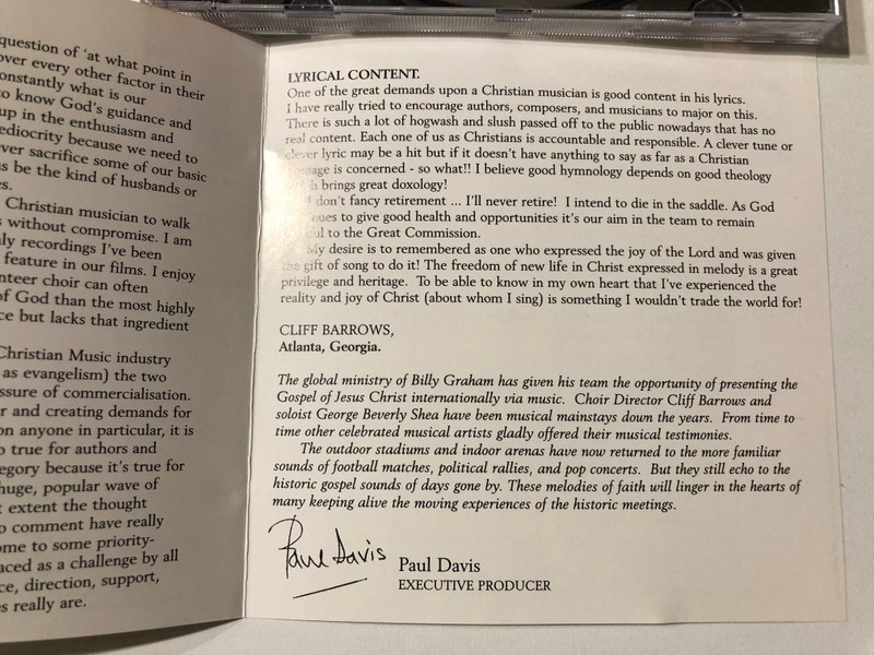Mission Praises: Songs of Worship and Praise / THE INTERNATIONAL CHOIRS AND GUESTS OF BILLY GRAHAM / Audio CD (5014182240050)