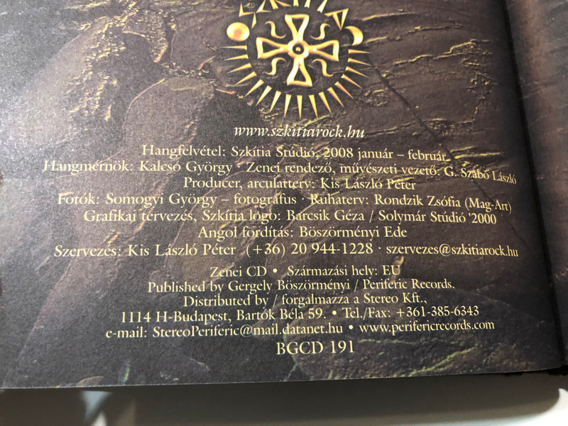 Szkítia – Tiszta szívvel, úttalan útakon / Audio CD