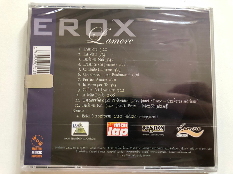 Erox – L'Amore  Audio CD (5999880501040)
