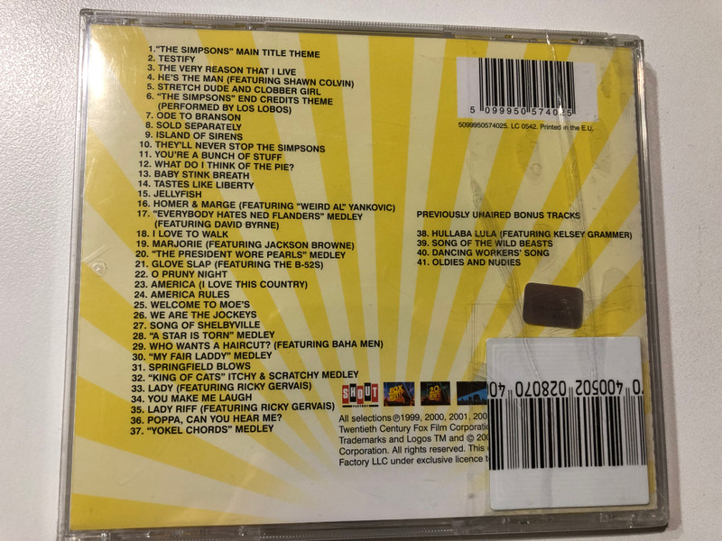 The Simpsons: Testify / Audio CD (5099950574025) 