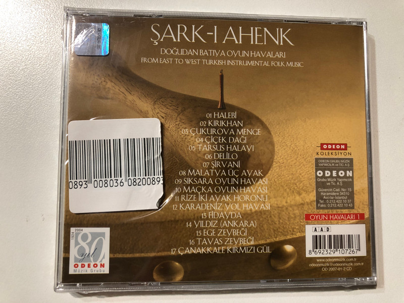 Şark-ı Ahenk: Doğudan Batıya Oyun Havalari / Audio CD (8692329107267)