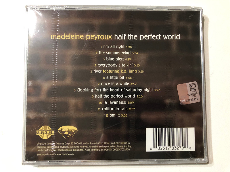 Madeleine Peyroux – Half The Perfect World / Audio CD (602517032798)