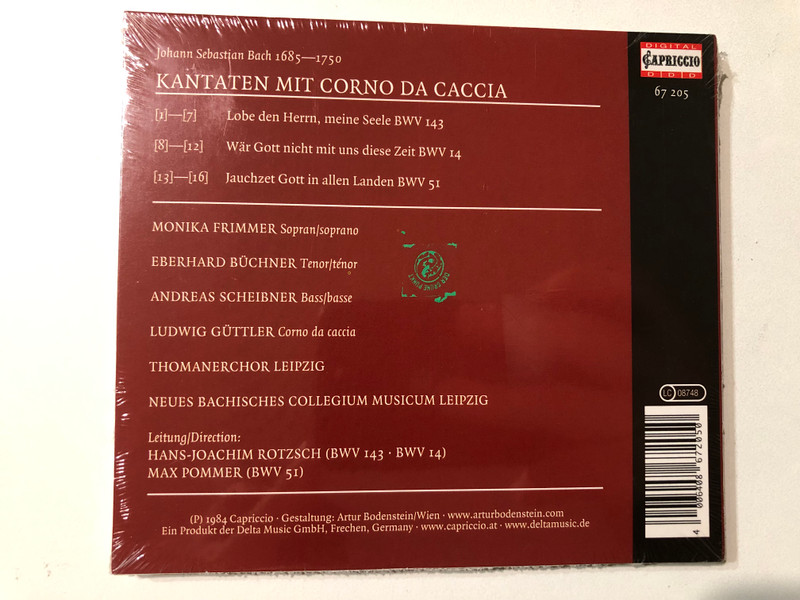 KANTATEN MIT CORNO DA CACCIA (Cantatas with Corno da Caccia) / Audio CD (4006408672050)